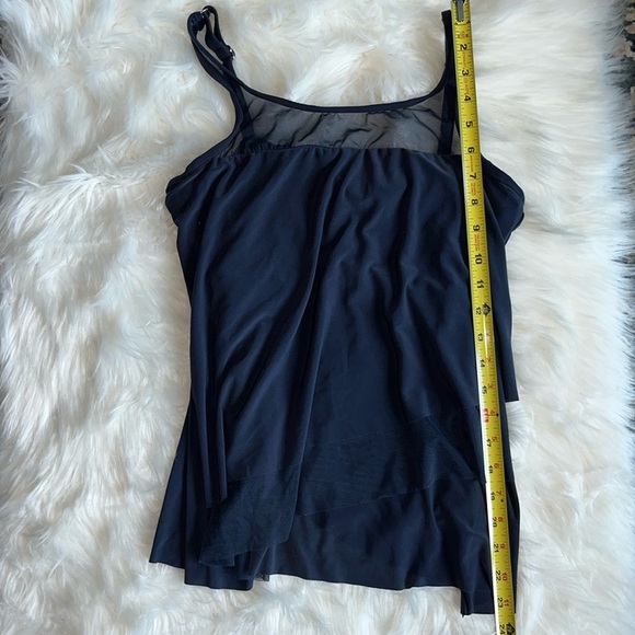 NWOT MIRACLE SUIT Tankini Top Slimming Navy Size 8 - Picture 11 of 16